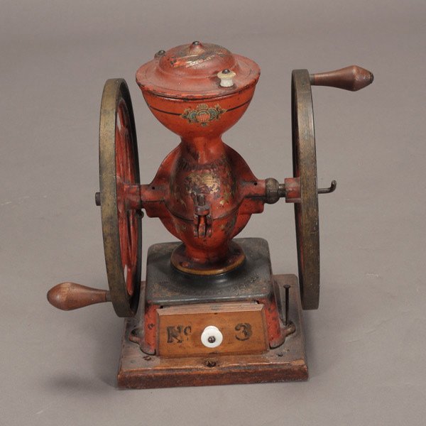 Enterprise MFG. Co. Philadelphia Coffee Grinder: Enterprise MFG. Co. Philadelphia Polychrome Coffee Grinder, #3 {Height 15 inches}