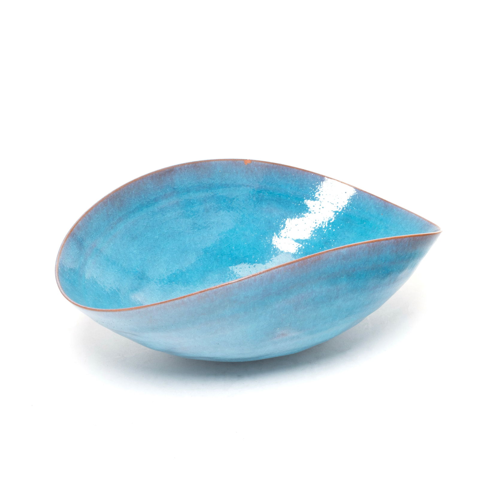 Natzler Blue Glaze Pottery Bowl Auction