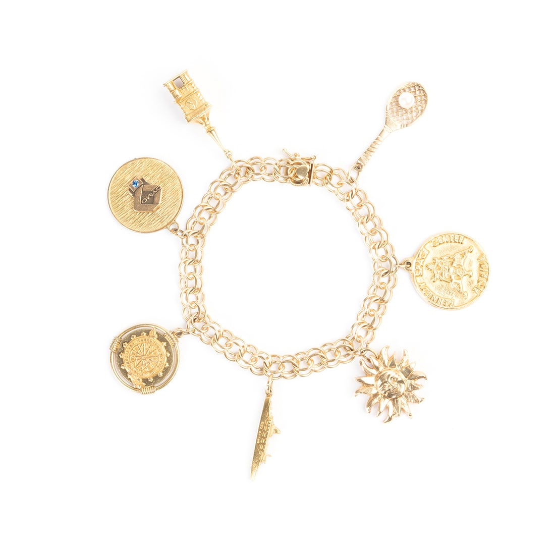 Yellow Gold, Gold-filled Charm Bracelet. Auction