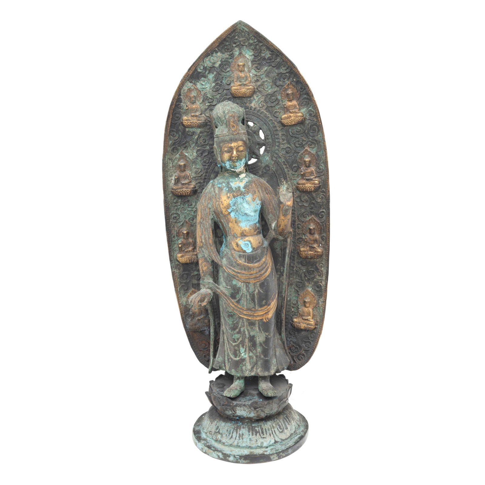 A Chinese Northern Qi Style Standing Figure of Buddha (1 of 3)