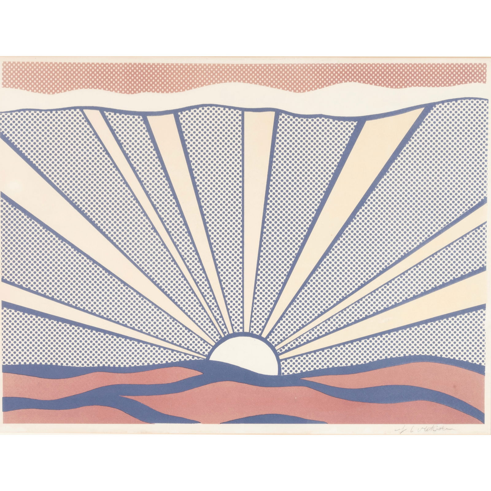 Roy Lichtenstein, Sunrise, offset lithograph (1 of 3)
