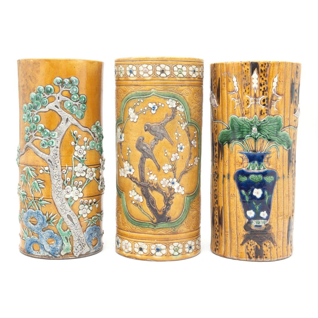 Group of Three Chinese Sancai Glazed Hat Stands (1 of 3)