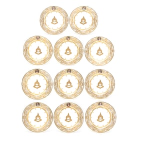 Eleven Dresden Porcelain Cabinet Plates by R. Wehsener