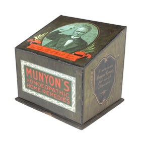 Munyon's Homoeopathics Advertising Tin Cabinet