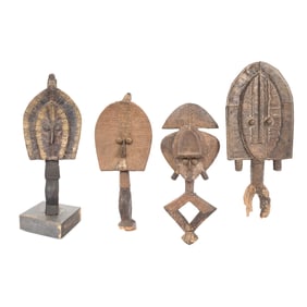 Four African Kota Metal Clad Reliquary Figures
