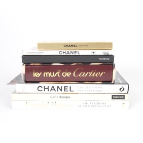 Books on Chanel, Scarpa, and Betancourt