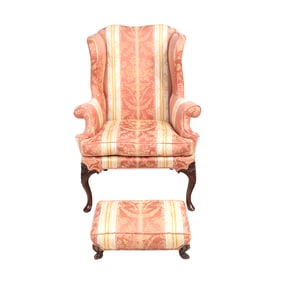 18th Century Queen Anne Wingback Armchair