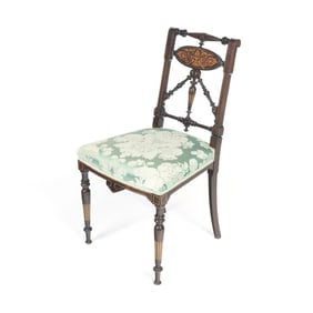 Aesthetic Movement Inlaid Chair Attr to Herter Brothers
