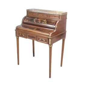 Vernis Martin Style Mechanical Bureau A Cylindre