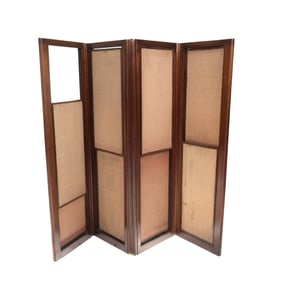 Directoire Mahogany Four-Fold Screen