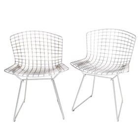 Set of Six Bertoia for Knoll Mid Century Wire Chairs