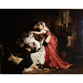 Italian School, Maiden Scene, oil