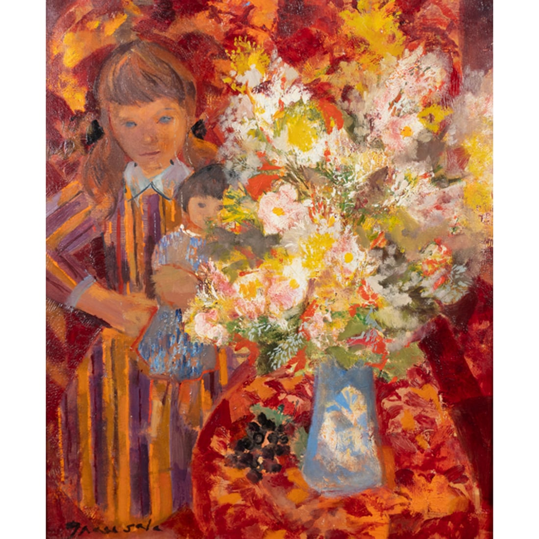 Emilio Grau Sala, Girl with Vase, oil (1 of 5)