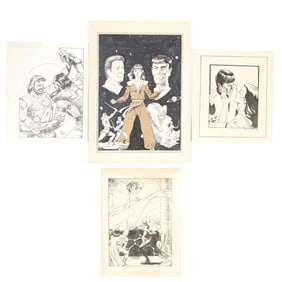 Ken Hooper, Four Star Trek Comic Illustrations, Ink