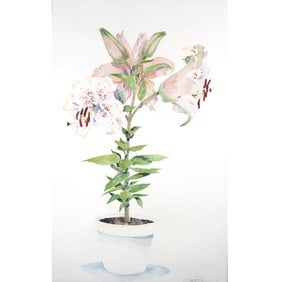 Gary Bukovnik, Lilies, watercolor