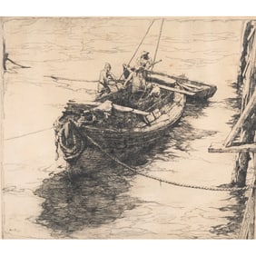 Armin Carl Hansen, Sardine Barge, etching