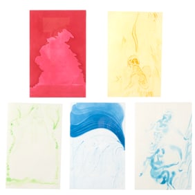 Chris Ofili, Rainbow Series, five drypoints