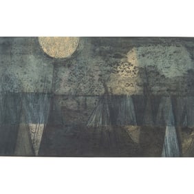 LeRoy K. Burket, Marsh Grass, aquatint etching