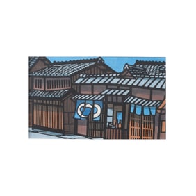 Clifton Karhu, Nijo-Kyoto, woodblock