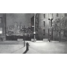 Stow Wengenroth, New York Nocturne, lithograph
