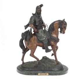 After Antoine-Louis Barye, Le Cavalier Arabe, bronze