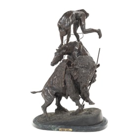 After Frederic Remington, Buffalo Horse, bronze