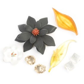 Collection of Alexis Bittar Jewelry.