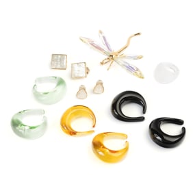 Lalique, Baccarat & Swarovski Jewelry Items.