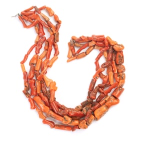 *Coral Bead Necklace.