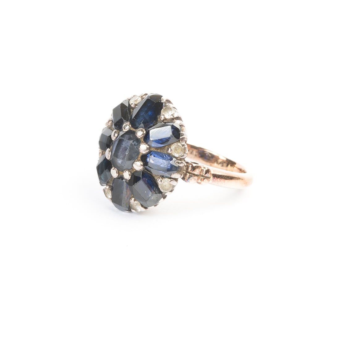 Vintage Sapphire, Silver-Topped, 14k Yellow Gold Ring. (1 of 3)