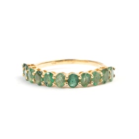 Emerald, 14k Yellow Gold Ring.