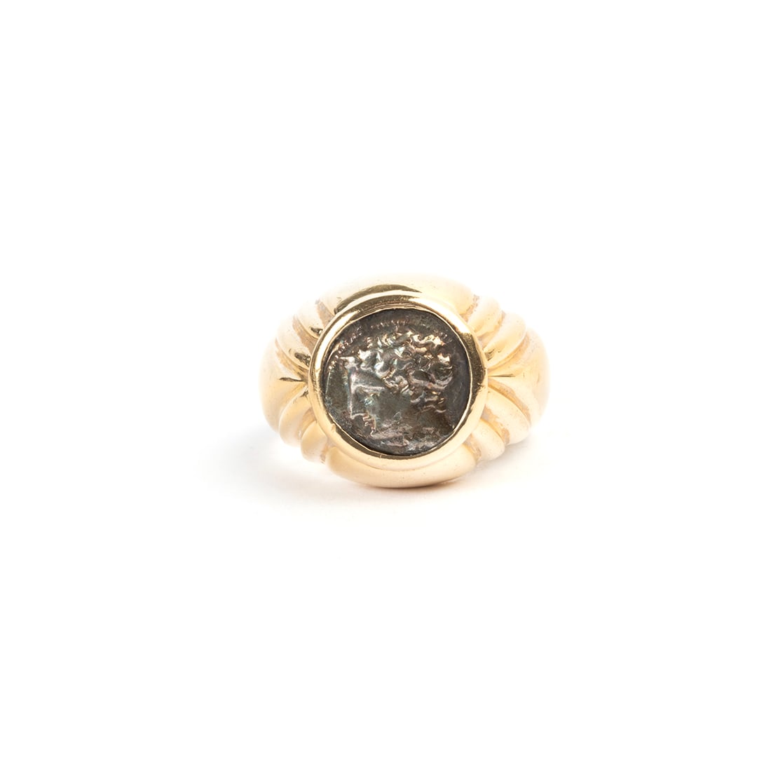 Bulgari Ancient Roman Coin, 18k Yellow Gold Ring. (1 of 4)