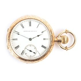 American Watch Co. 14k Yellow Gold Pocket Watch.