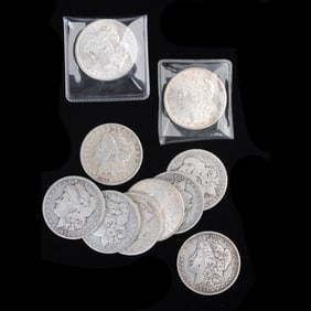 Lot of US Coins Including Morgan Dollars 1879 (S) etc