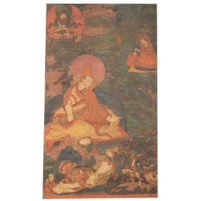 A Tibetan Thangka of Lama