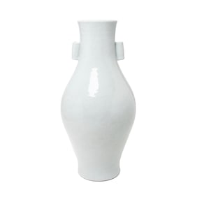 A Chinese Olive Form Guan Type Celadon Vase