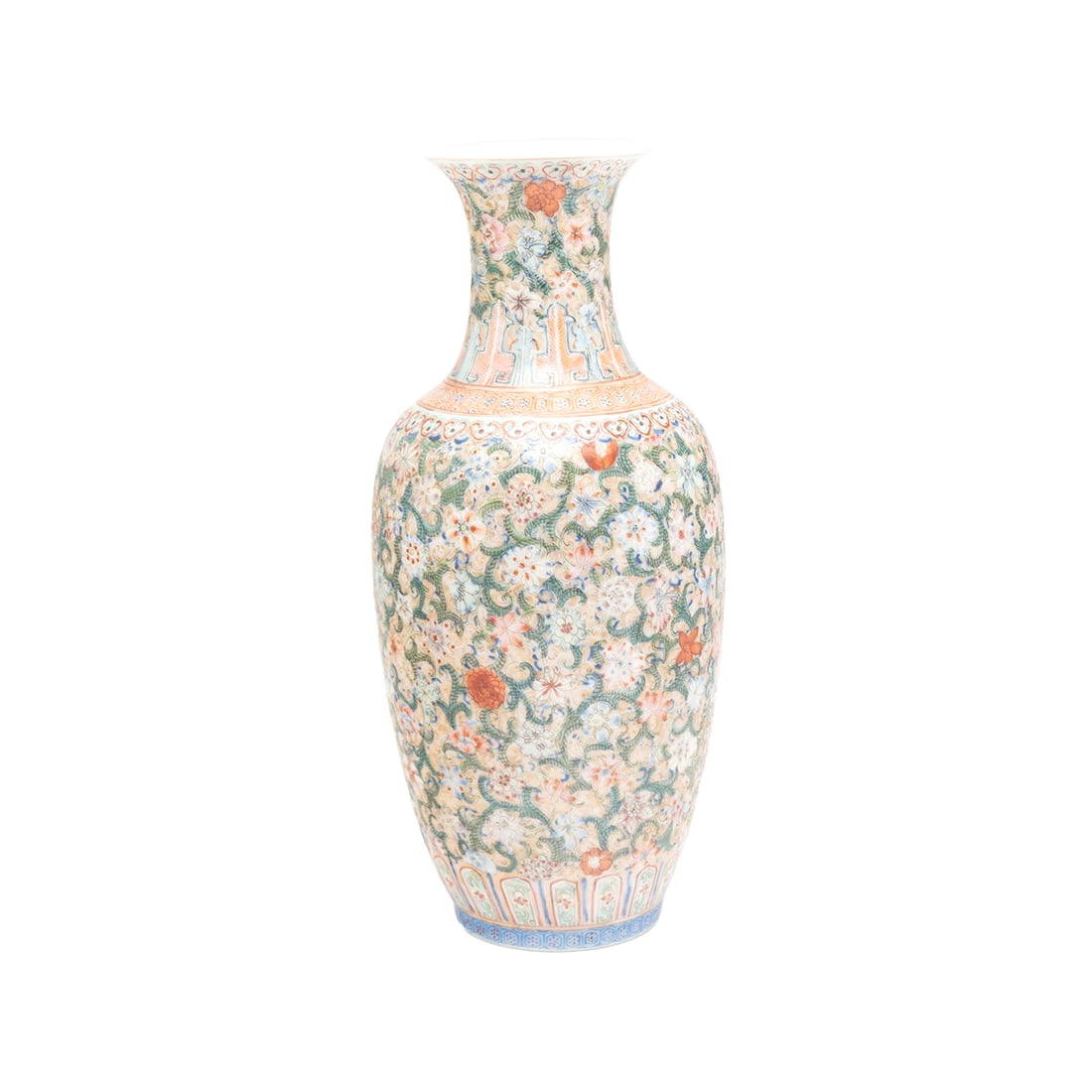 A Chinese Famille Rose Floral Vase in Japanese Box (1 of 3)