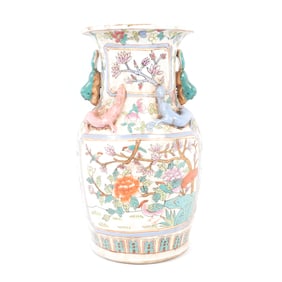 A Large Chinese Famille Rose Porcelain Vase