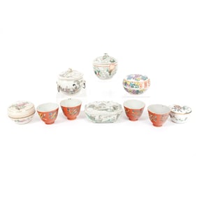 Large Group of Chinese Famille Rose Porcelain Items