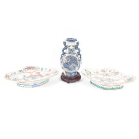 Group of Three Chinese Porcelain Items