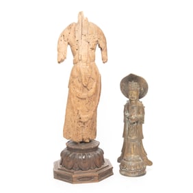 Two Standing Figures of Buddhist Deity