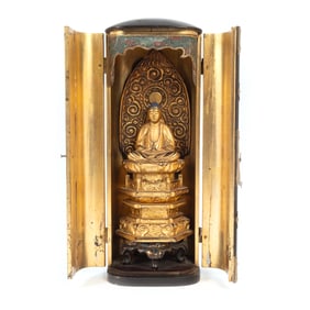 A Japanese Lacquer Traveling Shrine