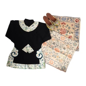 Group of Chinese Embroidered Items