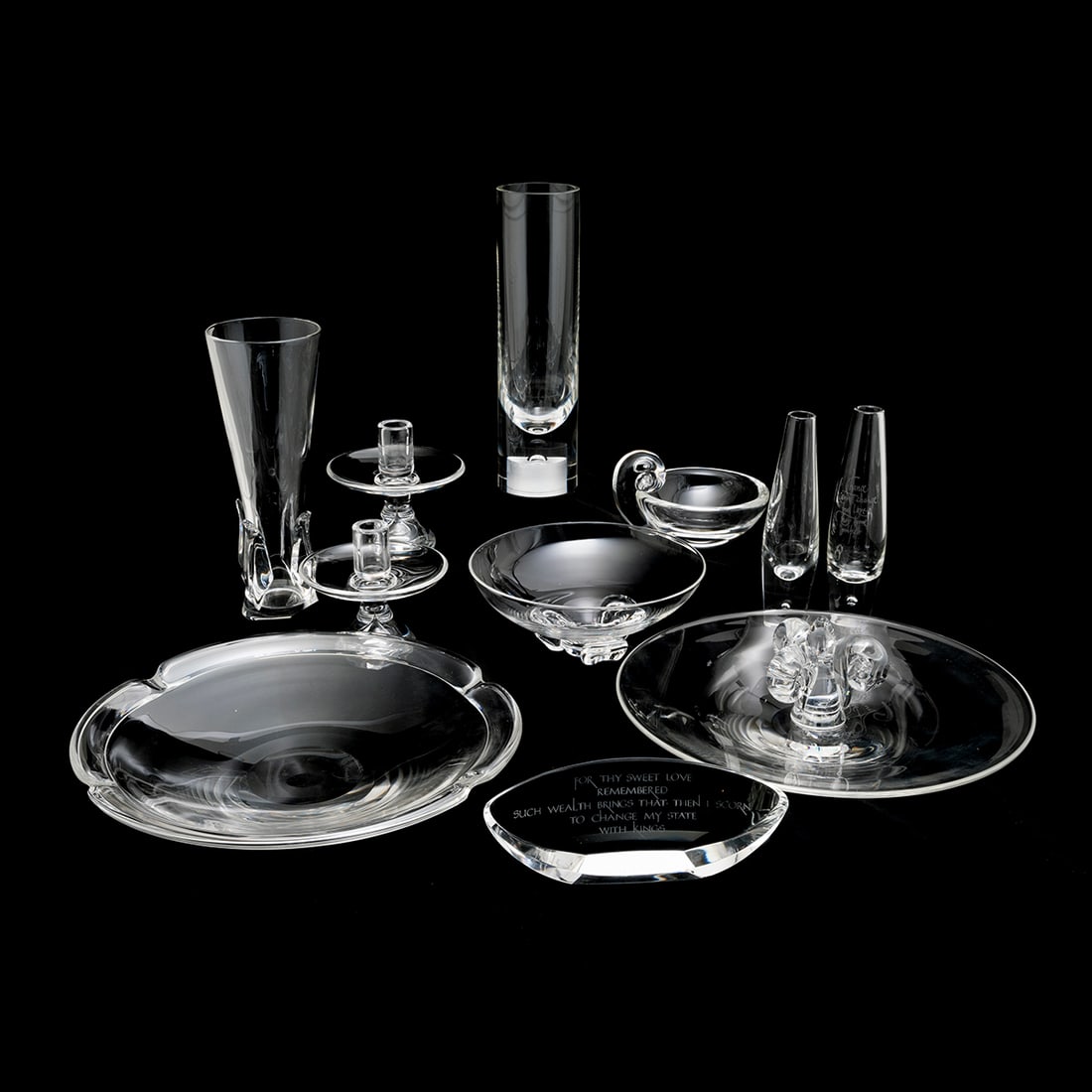 Collection of Steuben Tableware Articles (1 of 3)