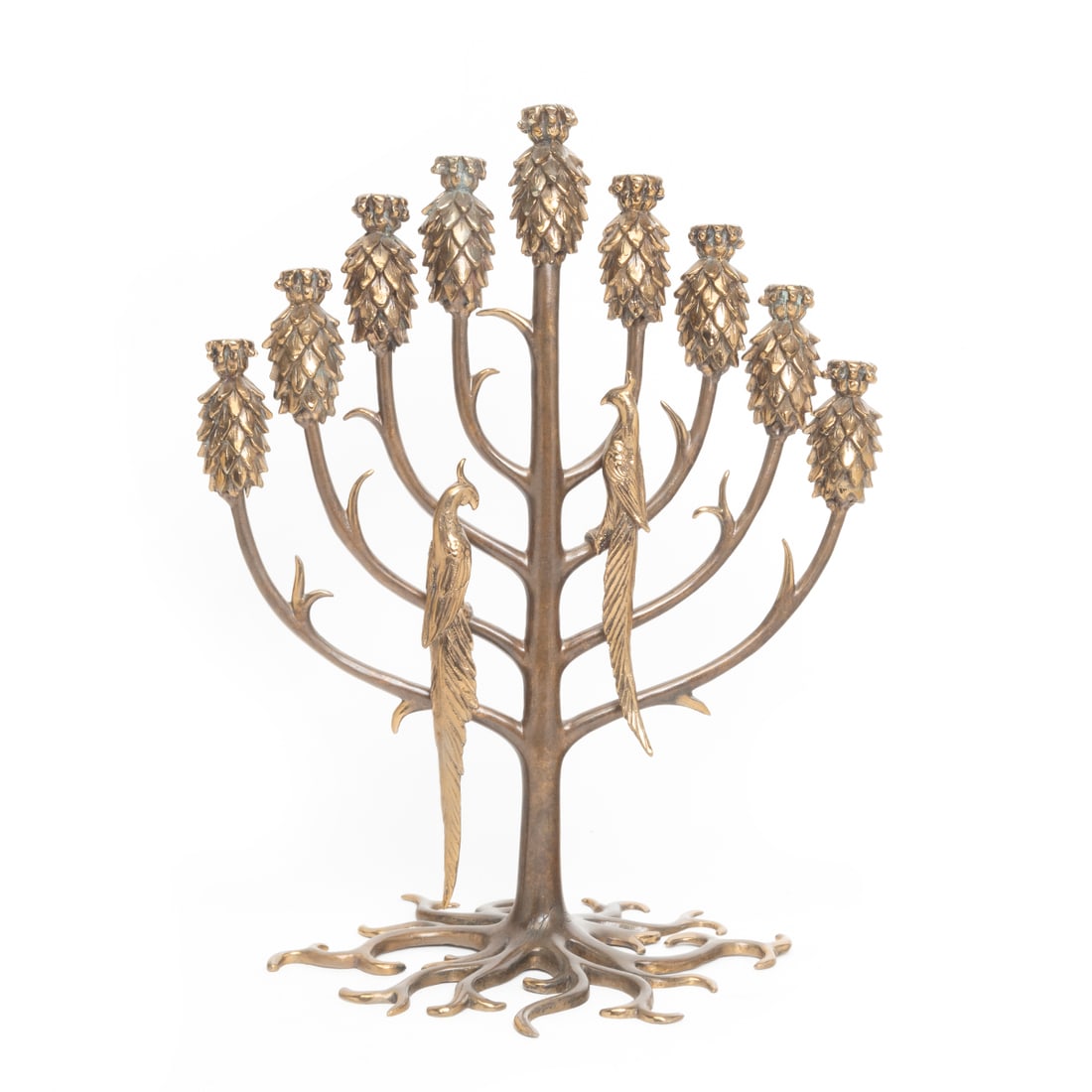 Erte Patinated Bronze Tree of Life Menorah (1 of 4)