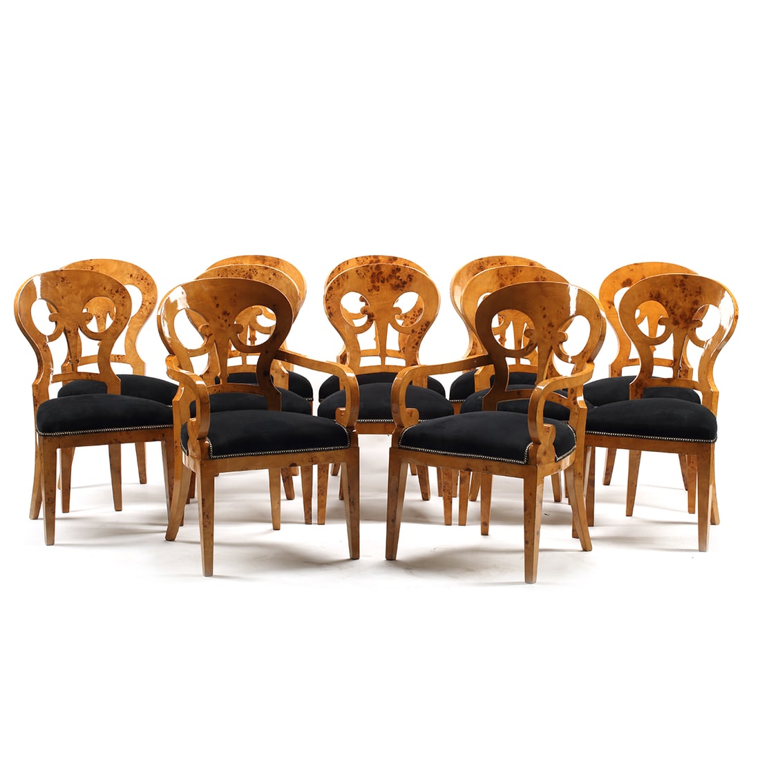Set of Twelve Beidermeier Style Dining Chairs. (1 of 5)