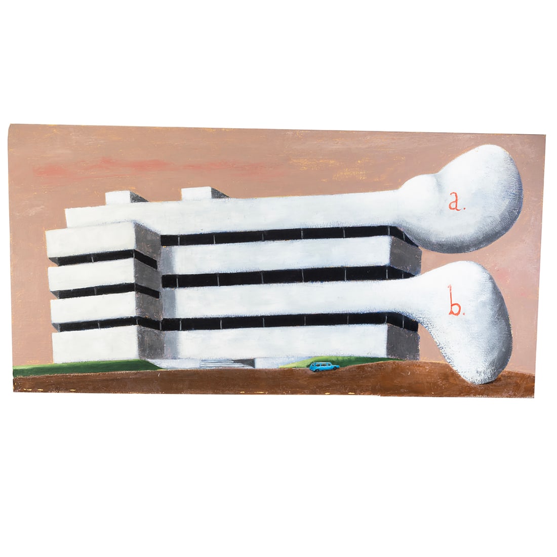 David Humphrey, Regional Office, oil: DAVID HUMPHREY (American, born 1955), “Regional Office," oil on canvas, (approximate dimensions - canvas: 20 1/8 x 40 inches); titled, signed, and dated verso. Provenance: Purchased from the artist