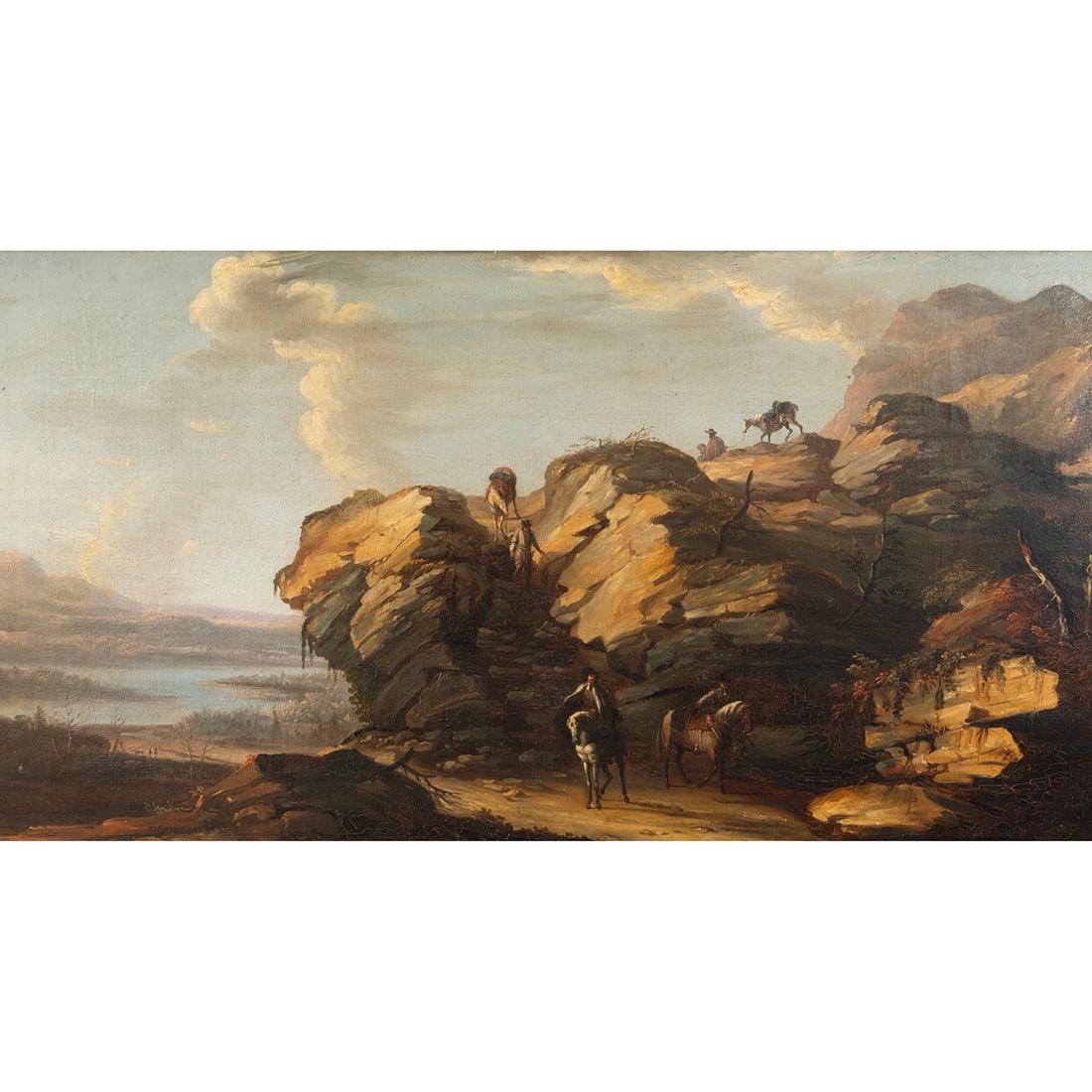 After Pandolfo Reschi, Travelers on a Trail, oil (1 of 3)