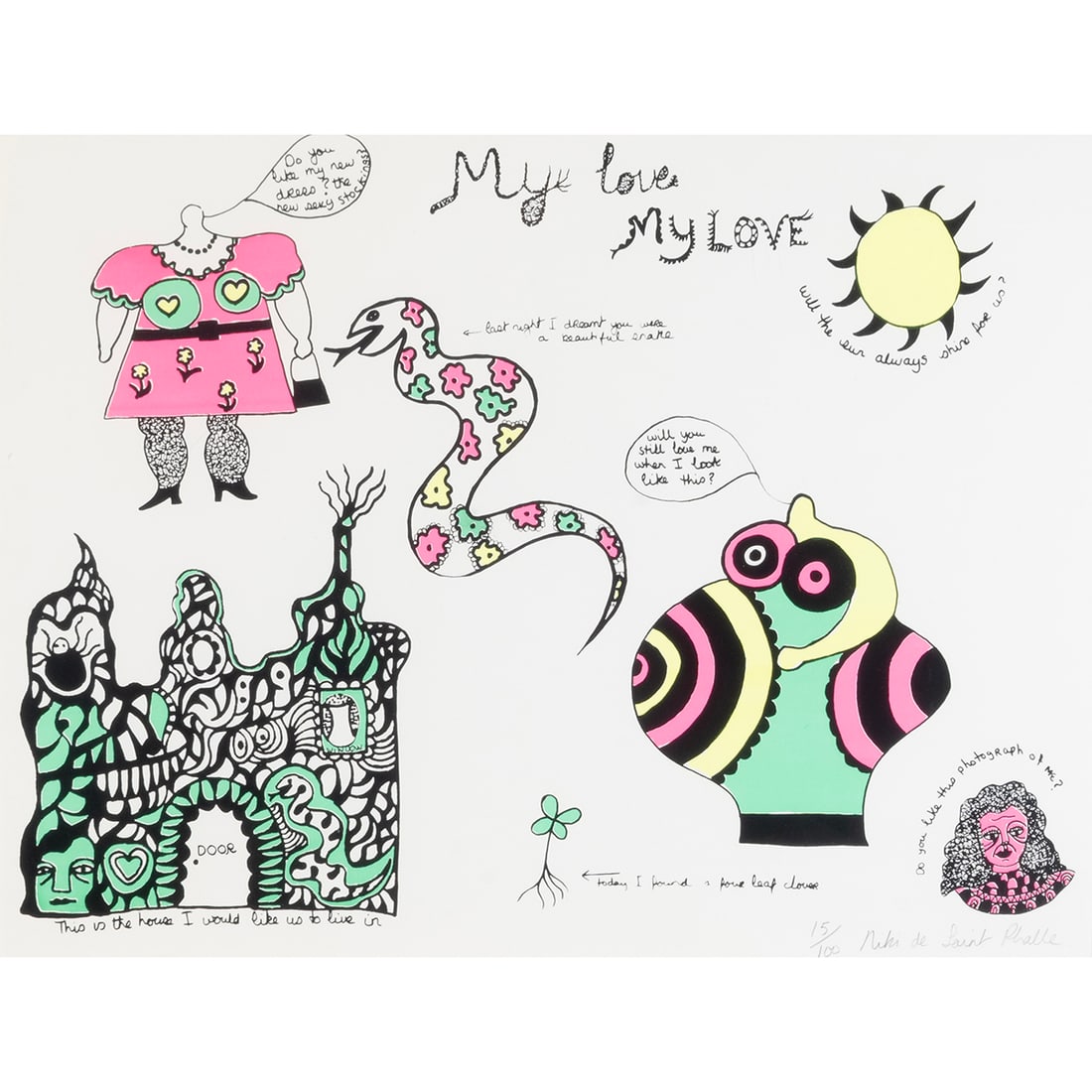 Niki de Saint Phalle, My Love, My Love, lithograph (1 of 3)