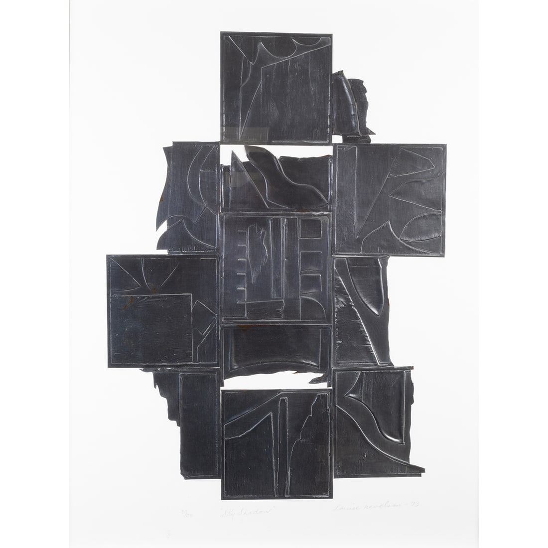 Louise Nevelson, Sky Shadow, lead intaglio collage (1 of 4)